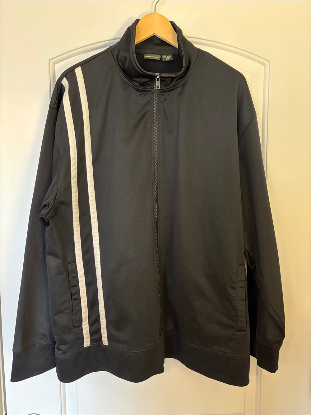 Penmans Men's Track Jacket Vintage Full Zip Black White Athletic Jacket XL EUC